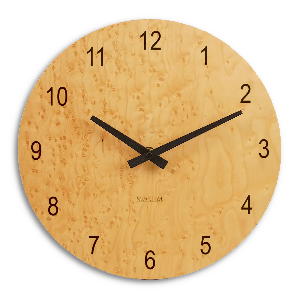 Wanduhr Hingucker Küche - 30 cm Wanduhr aus Holz - Vogelaugen Ahorn