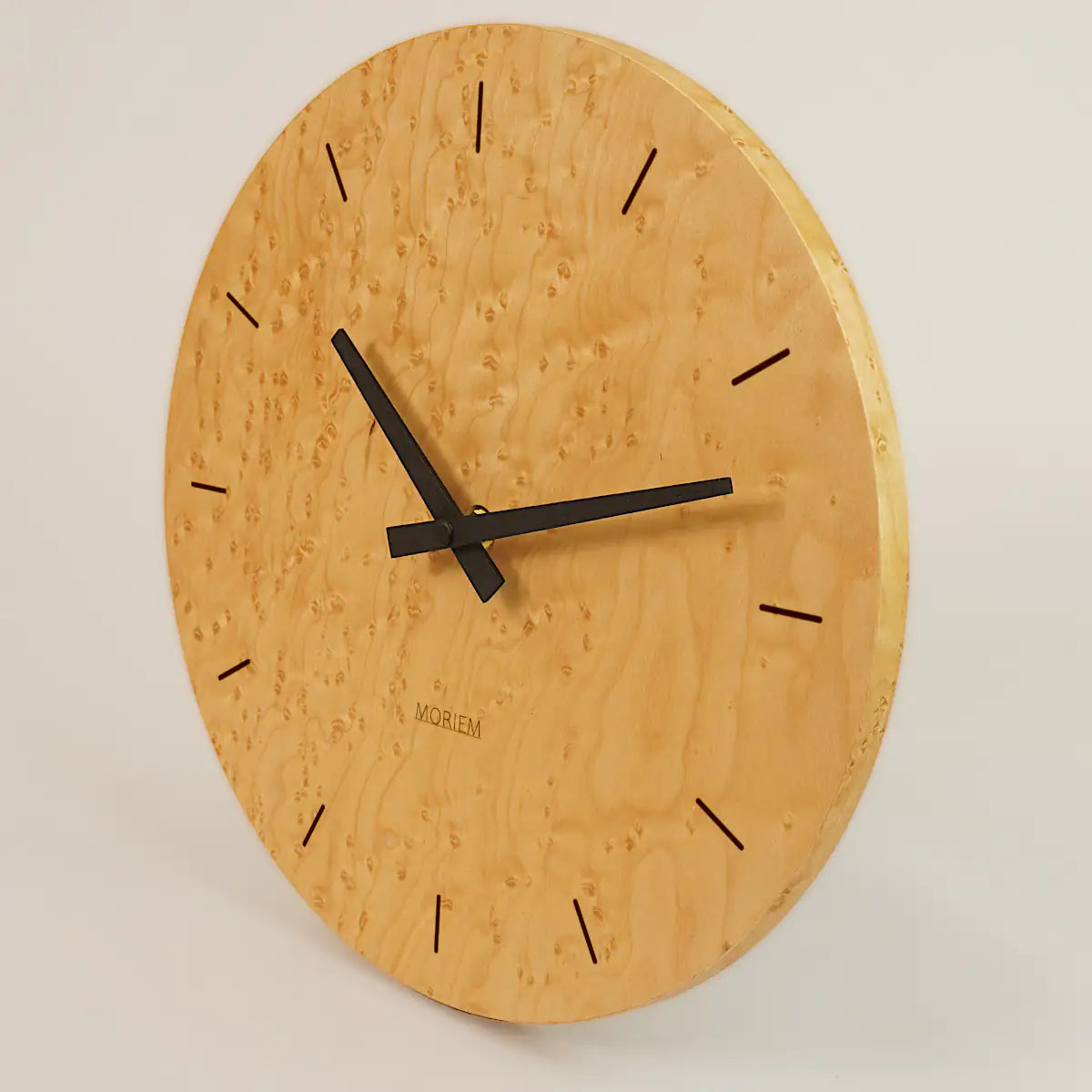 Wanduhr außergewöhnlich aus Holz - 30 cm Wanduhr  - Vogelaugen Ahorn