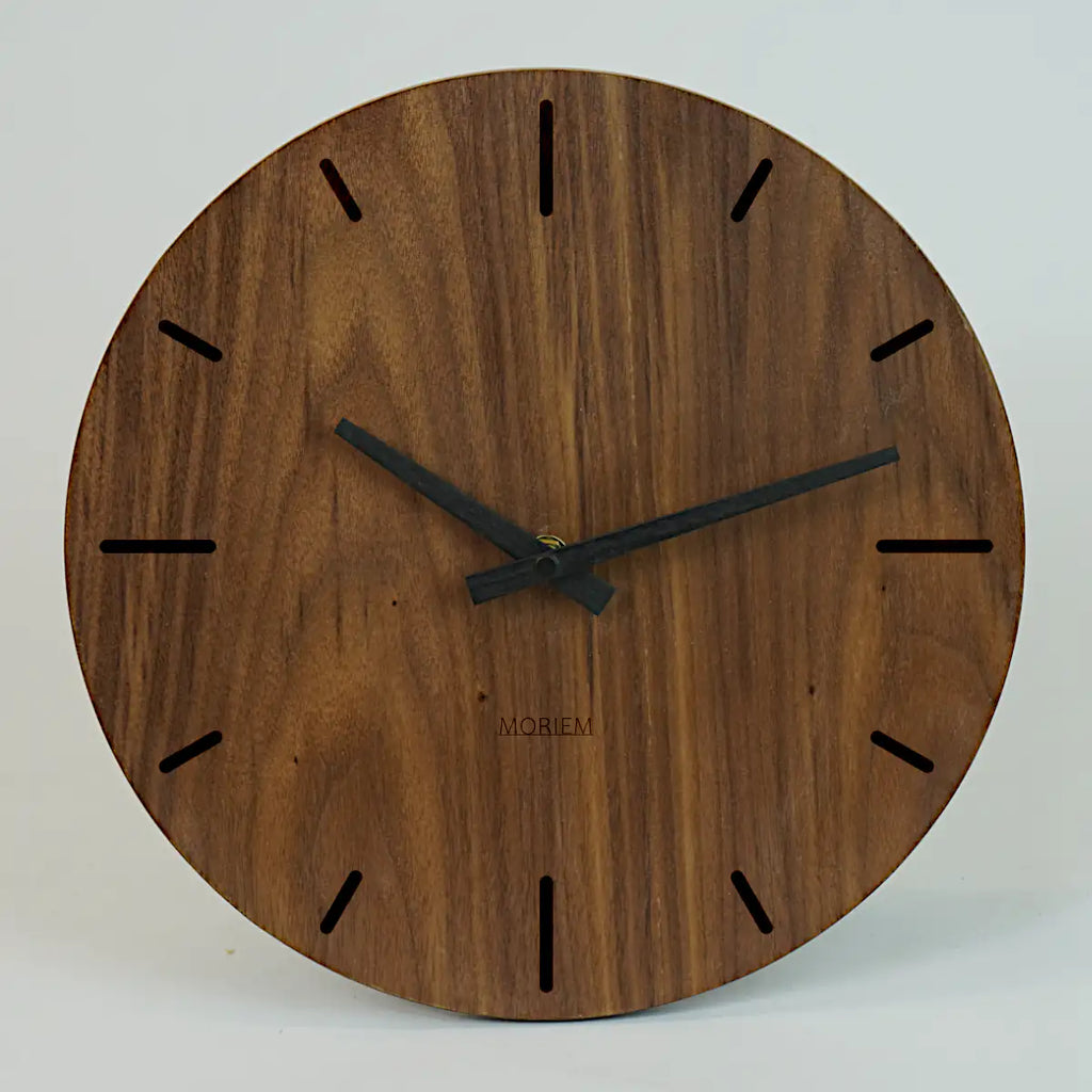 Wanduhr Nussbaum modern 30 cm