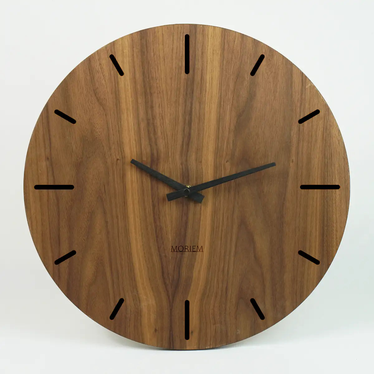 Große Küchenuhr Nussbaum modern 40 cm