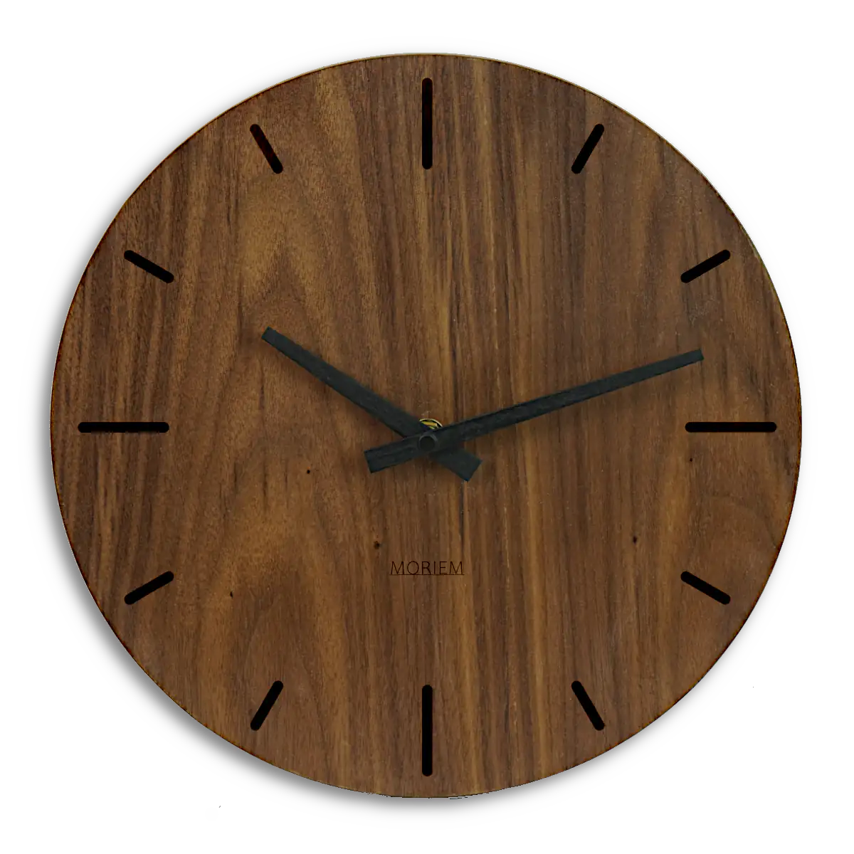 Wanduhr Nussbaum modern 30 cm