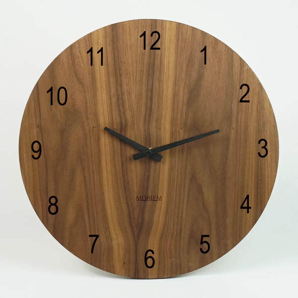 Küchenwanduhr Wohnzimmeruhr Groß Nussbaum 40 cm