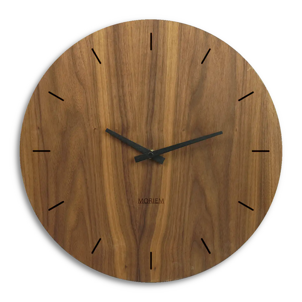 grosse Wanduhr Nussbaum 40 cm