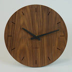 Küchen Wanduhr modern 30 cm  Nussbaum