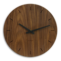 Küchen Wanduhr modern 30 cm  Nussbaum