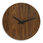 Küchen Wanduhr modern 30 cm  Nussbaum