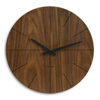 Wohnzimmeruhr modern Nussbaum 30 cm