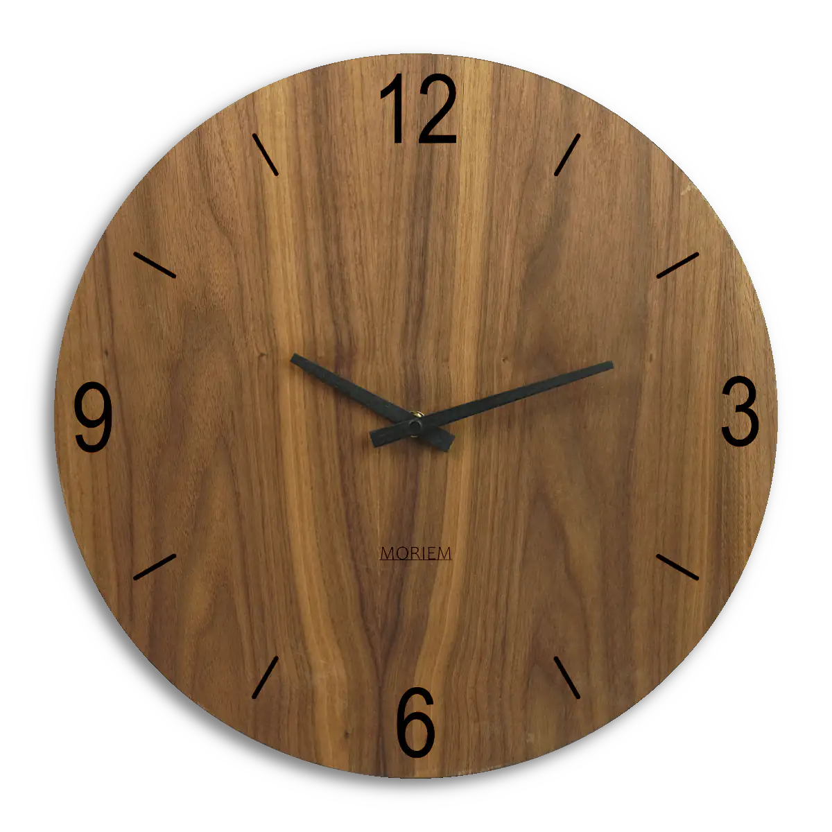 Holzuhr Wand 40 cm Nussbaum-Furniert