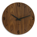 Wanduhr modern Holz Nussbaum 30 cm