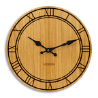 MORIEM - Wanduhr Holz vintage Design 30 cm - Eiche