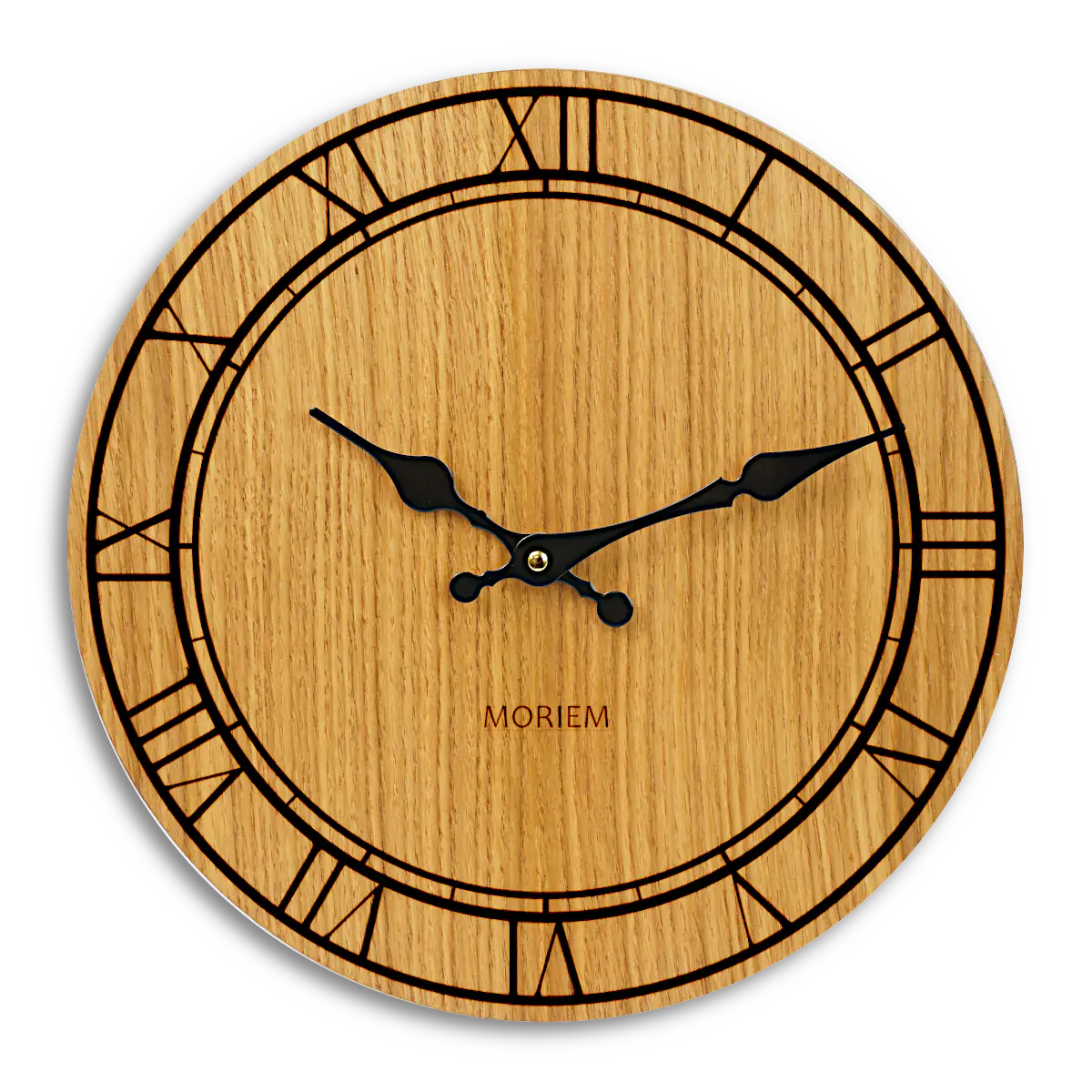 Wanduhr Holz rustikal - 30 cm Eiche