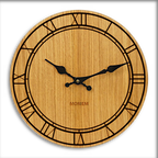 MORIEM - Wanduhr Holz vintage Design 30 cm - Eiche