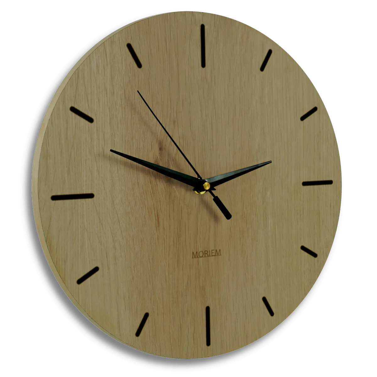 Wanduhr Eiche rustikal - 30 cm Wohnzimmeruhr - Küchenuhr aus Holz