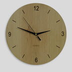 Wanduhr Eiche rustikal - 30 cm Wohnzimmeruhr - Küchenuhr aus Holz