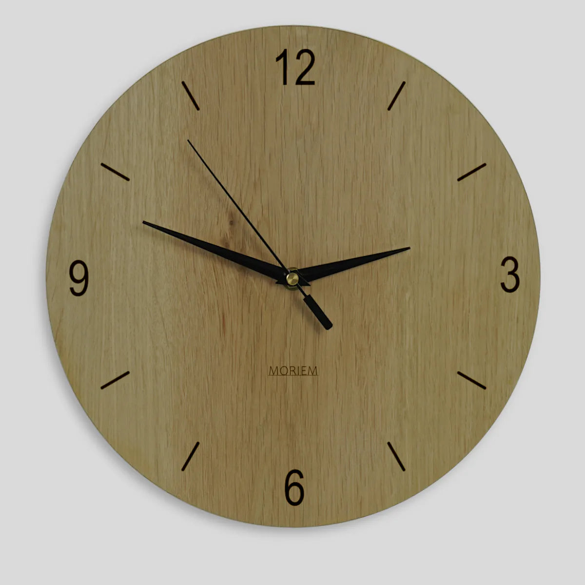 Wanduhr Eiche rustikal - 30 cm Wohnzimmeruhr - Küchenuhr aus Holz