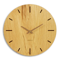 Wanduhr holz eiche modern - 40 cm groß