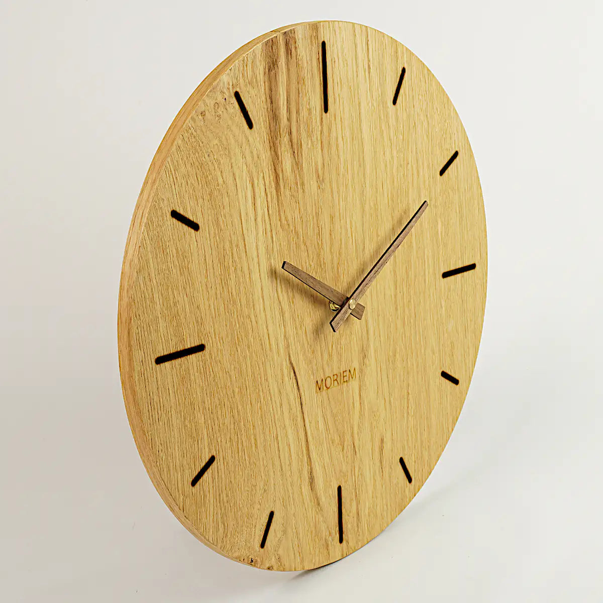 Wanduhr holz eiche modern - 40 cm groß