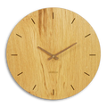Wanduhr modern schlicht aus Holz - 40 cm groß - Eiche