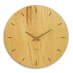 Wanduhr modern schlicht aus Holz - 40 cm groß - Eiche