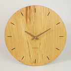 Wanduhr modern schlicht aus Holz - 40 cm groß - Eiche