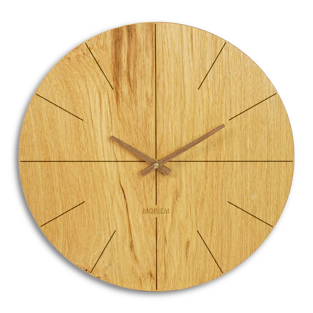 Wanduhr Eiche modern - 40 cm groß