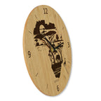 Wanduhr Afrika - Wohnzimmeruhr Holz - moderne Wohnzimmeruhr Eiche - 30 cm/40 cm groß