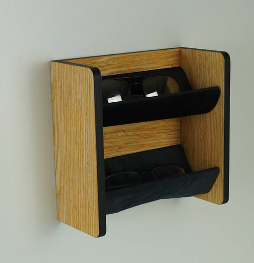 Brillenregal für die Wand - Brillenablage Holz Eiche - Brillenorganizer