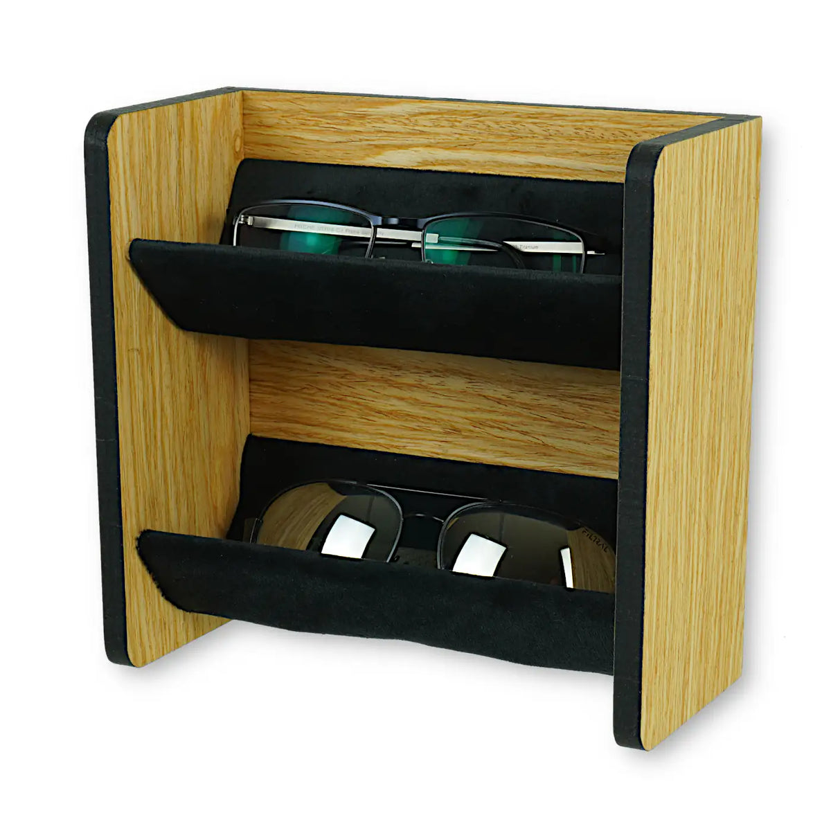 Brillenregal für die Wand - Brillenablage Holz Eiche - Brillenorganizer