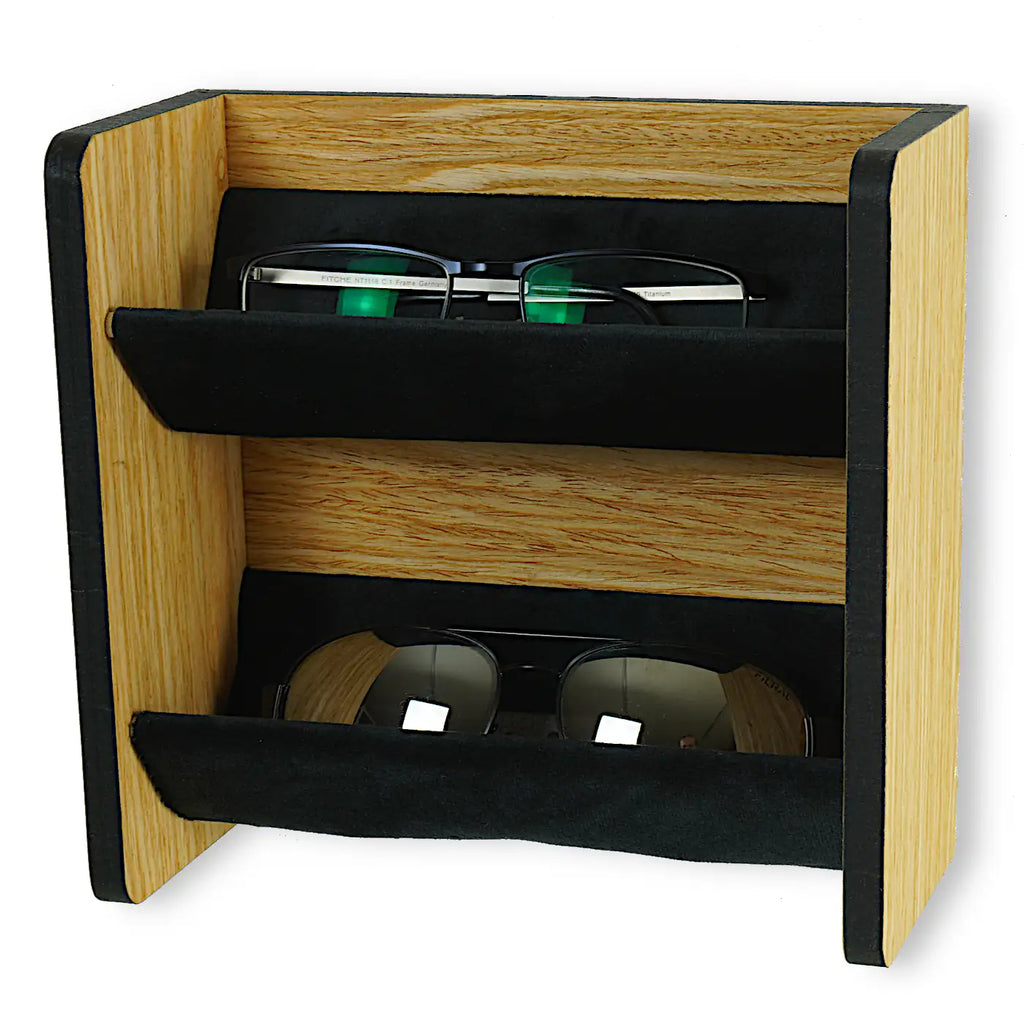 Brillenregal für die Wand - Brillenablage Holz Eiche - Brillenorganizer