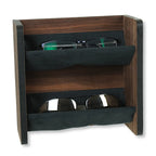 Brillenregal für die Wand - Brillenablage Holz Nussbaum -2 Fach Brillenorganizer
