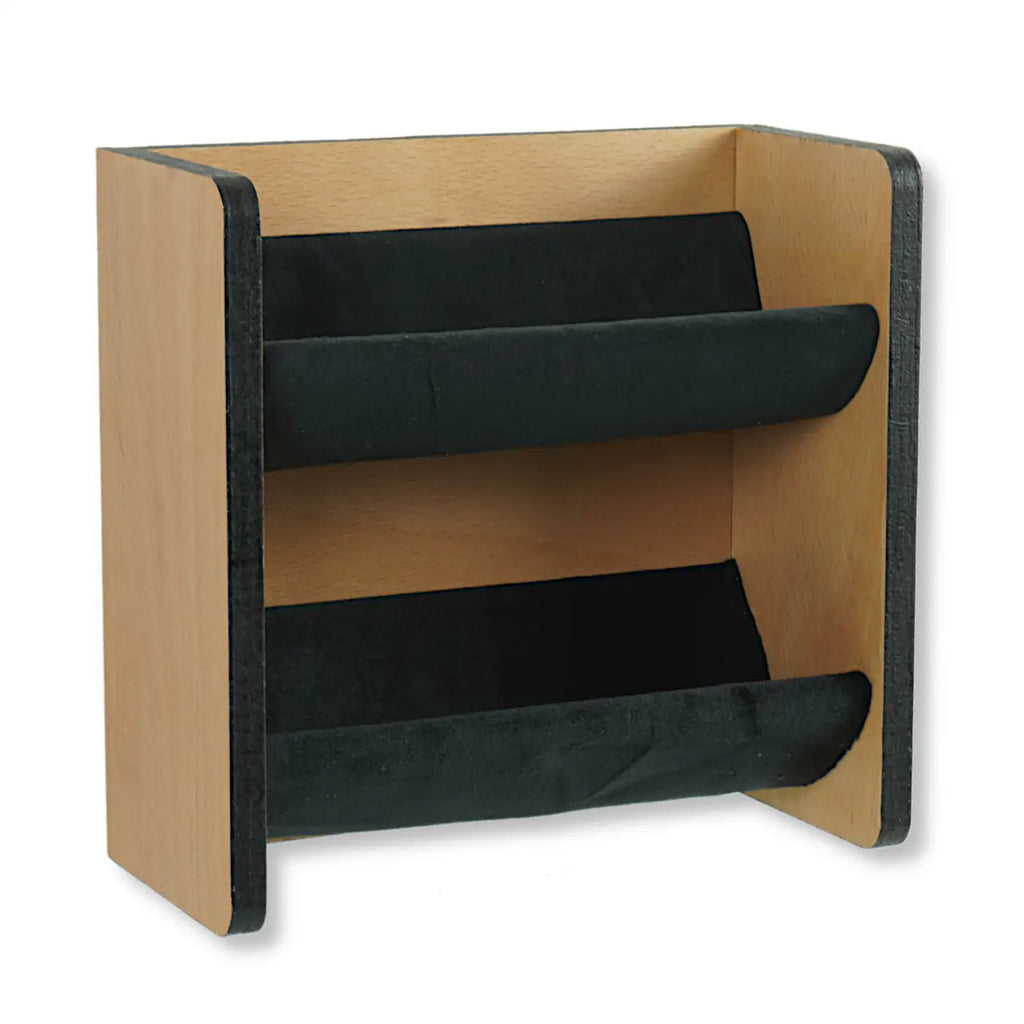 Brillenhalter mit Samteinlage - Brillenablage Holz Buche -2 Fach
