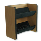 Brillenhalter mit Samteinlage - Brillenablage Holz Buche -2 Fach