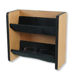 Brillenhalter mit Samteinlage - Brillenablage Holz Buche -2 Fach