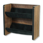 Brillenregal für die Wand - Brillenablage Holz Nussbaum -2 Fach Brillenorganizer