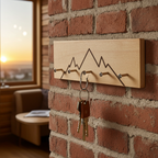 Wand Schlüsselbrett Holz - Buche 29 cm