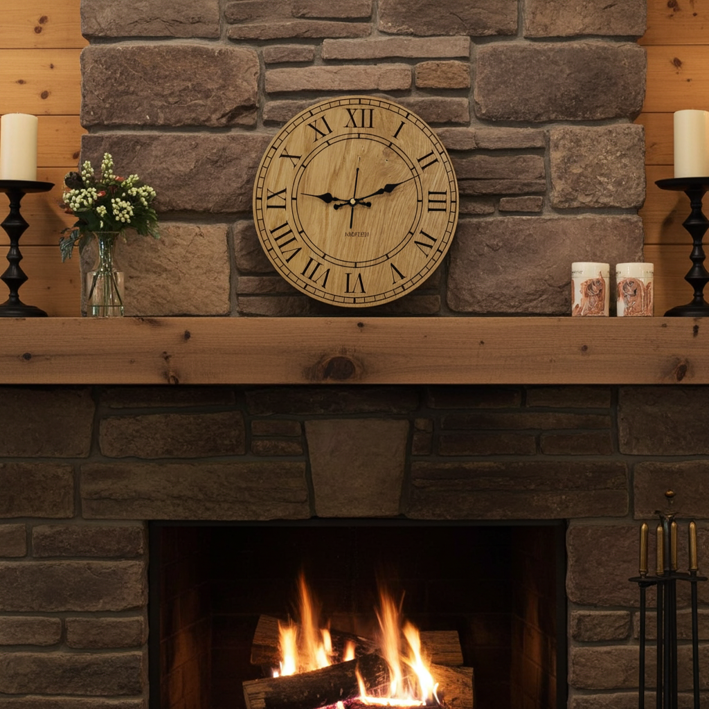 Wanduhr Holz - vintage Design