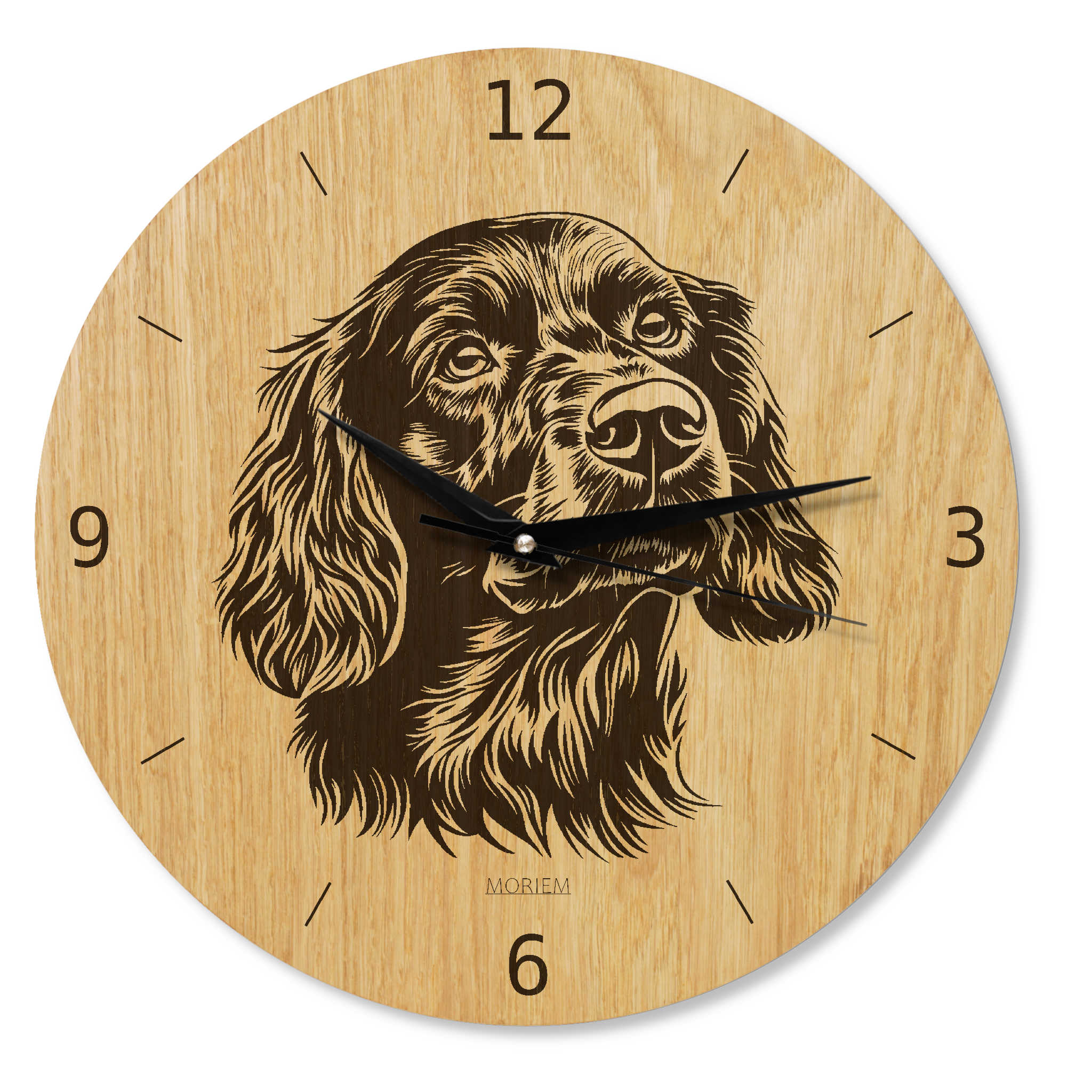 Wanduhr mit Hundemotiv - Wohnzimmeruhr modern - 30 cm/40 cm groß