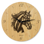 Wanduhr pferd - Wohnzimmeruhr Vintage - Motive Pferdekopf - 30 cm/40 cm groß
