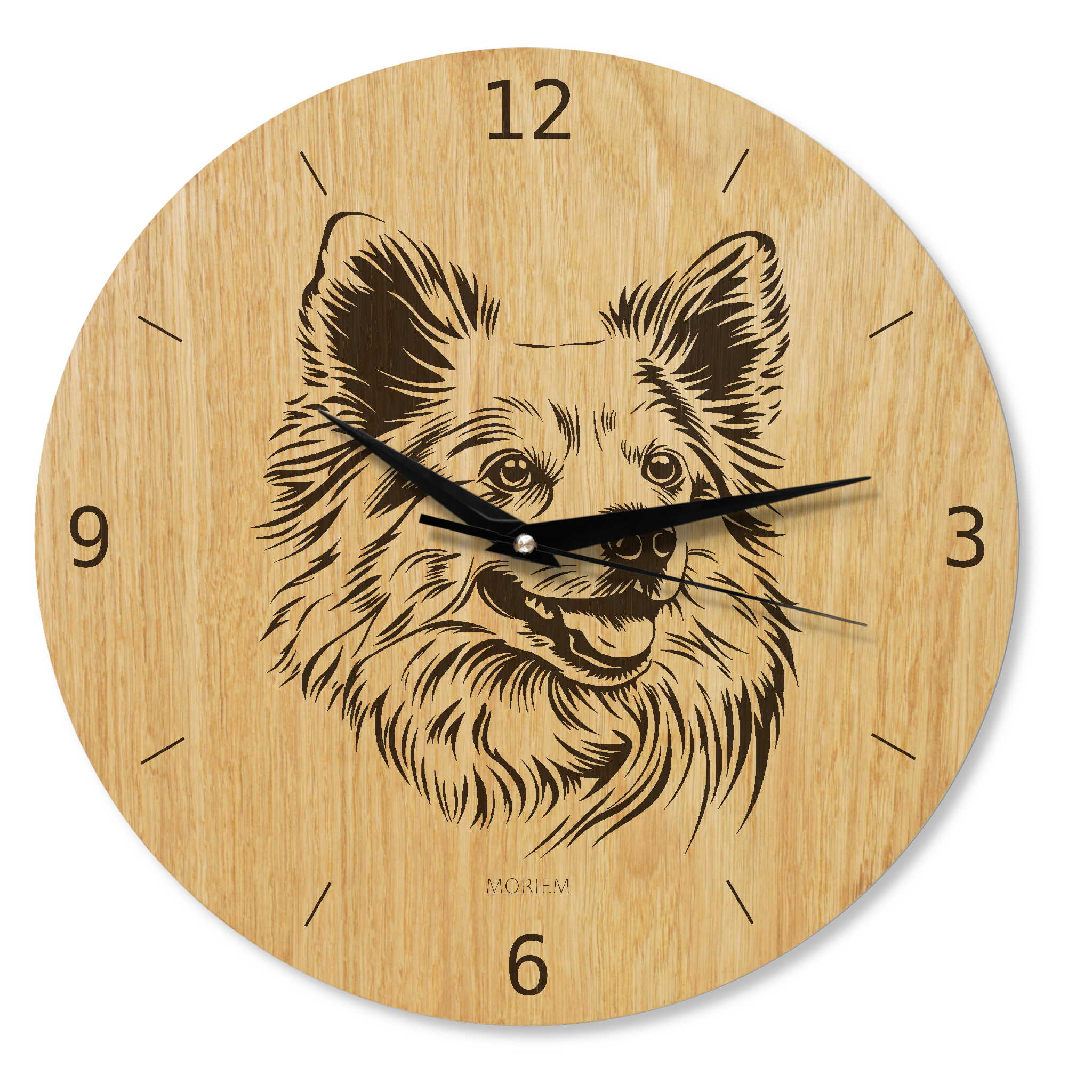 Wanduhr mit Hundemotiv - Wohnzimmeruhr modern - 30 cm/ 40 cm groß