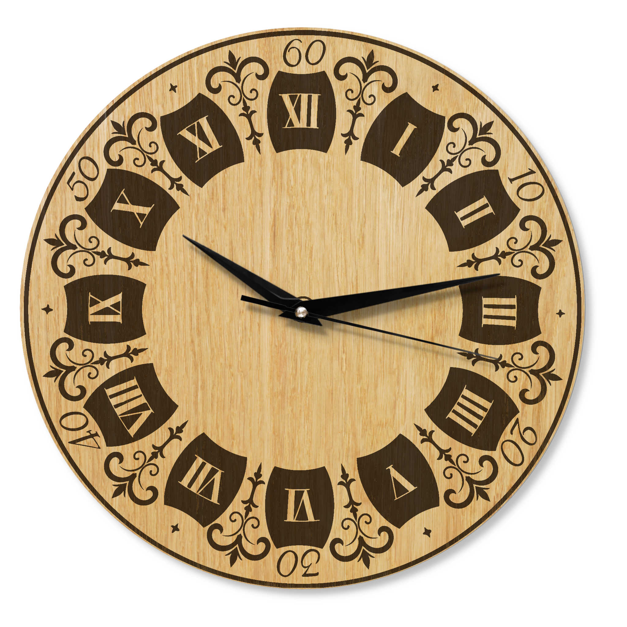 Wanduhr aus Holz -Wohnzimmeruhr Vintage Motive- 30 cm/40 cm groß