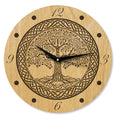 Wanduhr Lebensbaum- Wohnzimmeruhr rustikal Vintage -Runenuhr - 30 cm/40 cm groß