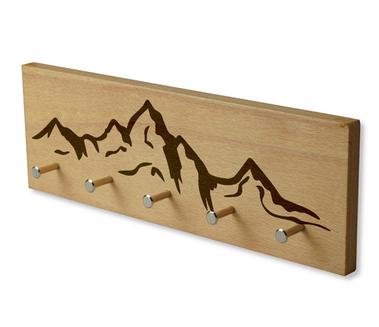 Schlüsselbrett Buche mit Berggravur