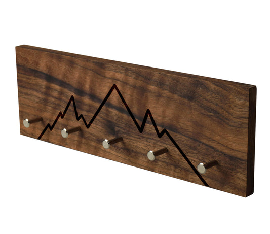 Rustikales Schlüsselbrett aus Nussbaumfurnier