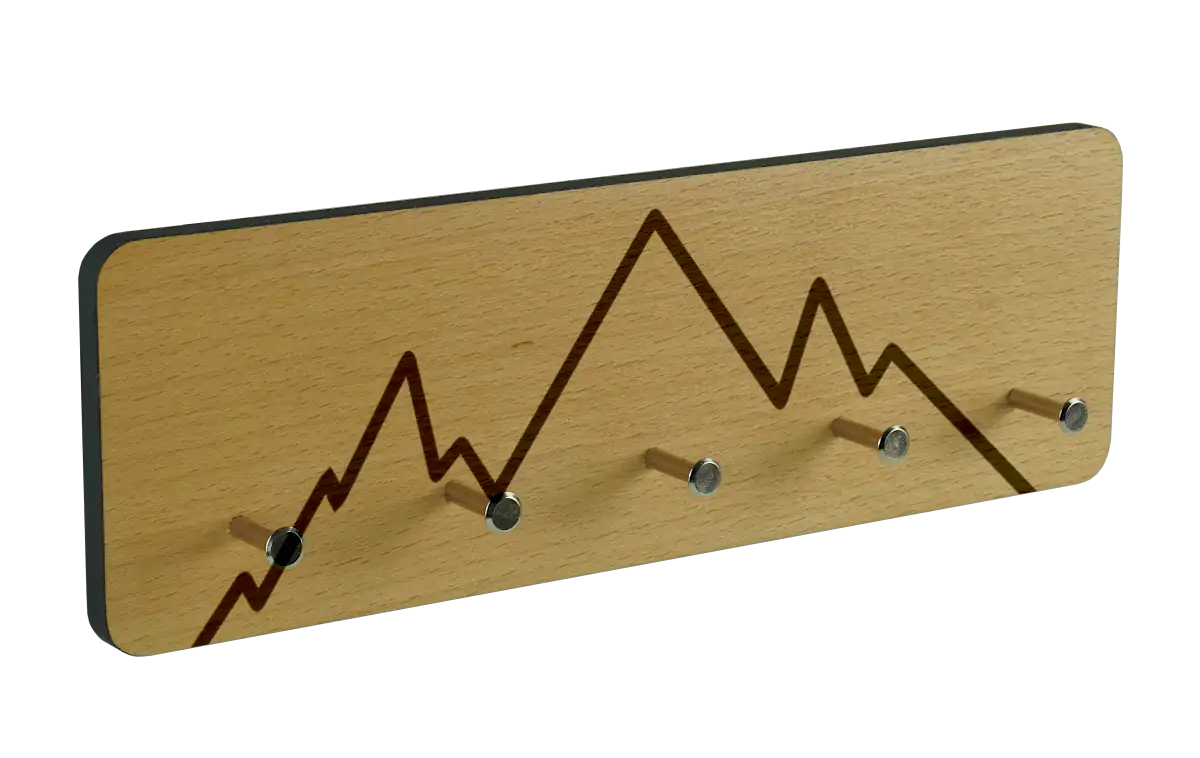 Wand Schlüsselbrett Holz - Buche 28 cm
