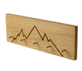 Schlüsselbrett Eichenholz mit Bergmotiv
