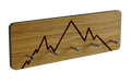 Schlüsselbrett Eichenholz mit Bergmotiv - 29cm Holz