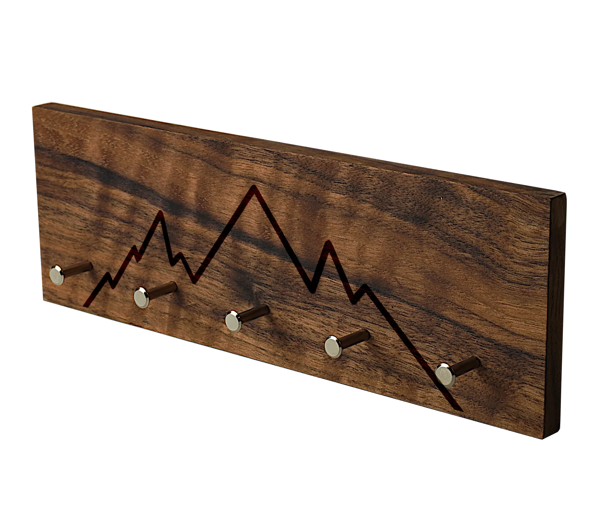 Rustikales Schlüsselbrett aus Nussbaumfurnier