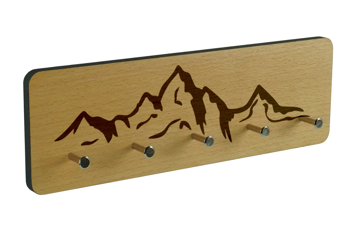 Schlüsselbrett Buche mit Berggravur