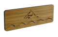Schlüsselbrett aus Holz - Eiche Furnier mit Bergmotiv