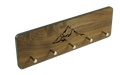 MORIEM- Holzbrett Schlüsselleiste Nussbaum Schlüsselboard